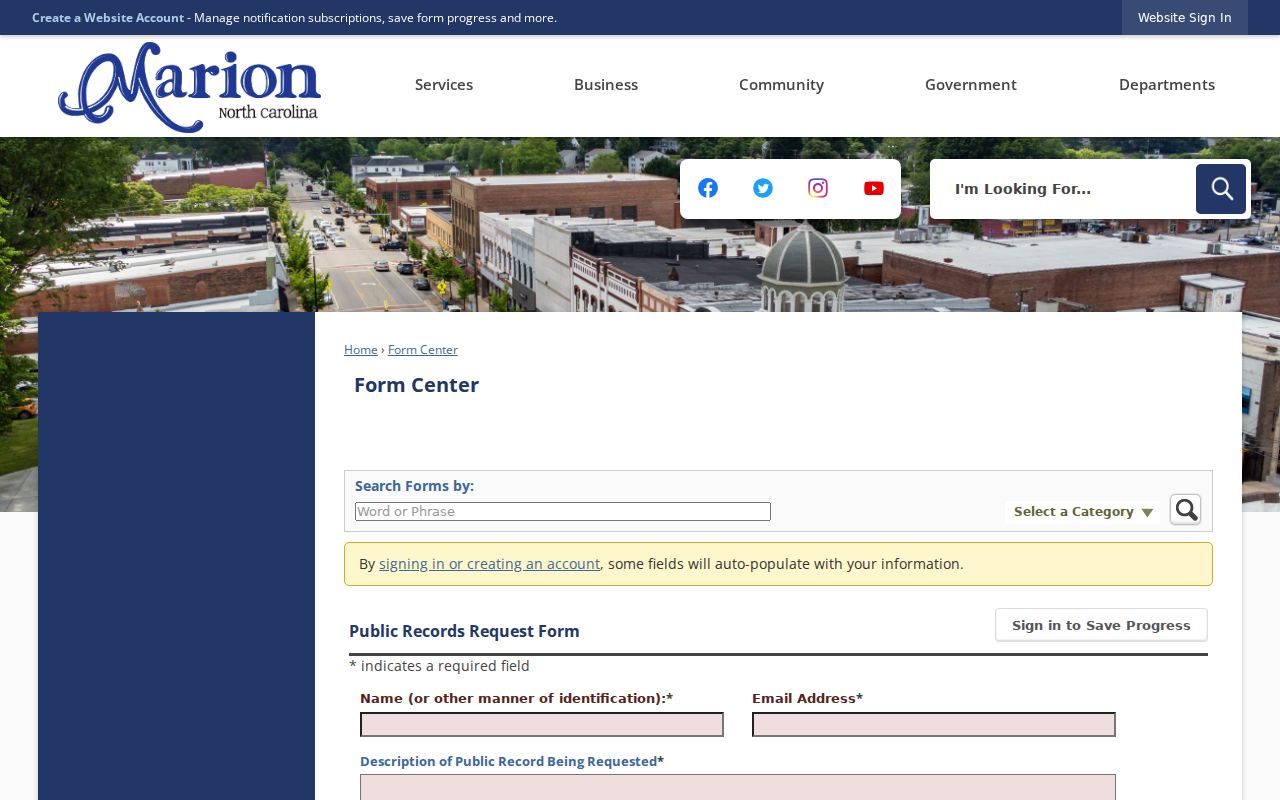Marion criminal records public request form
