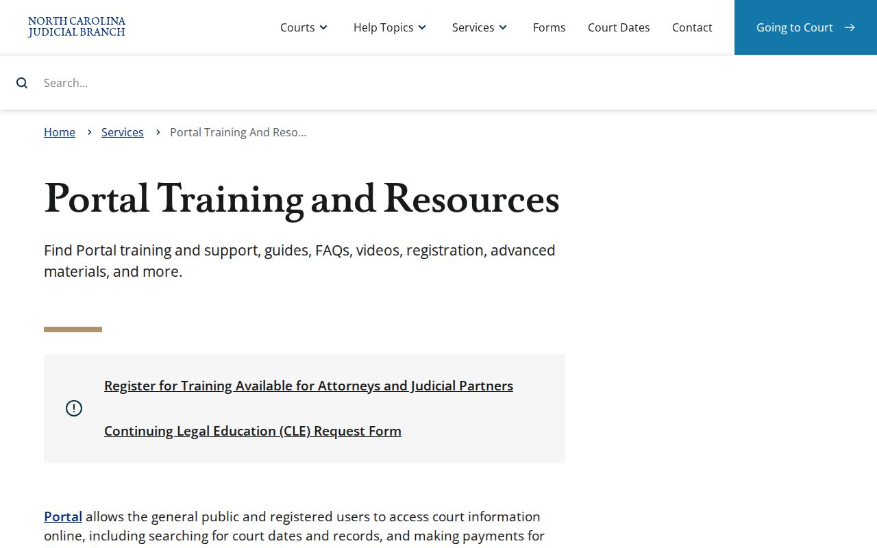 McDowell County court case search training in North Carolina eCourts