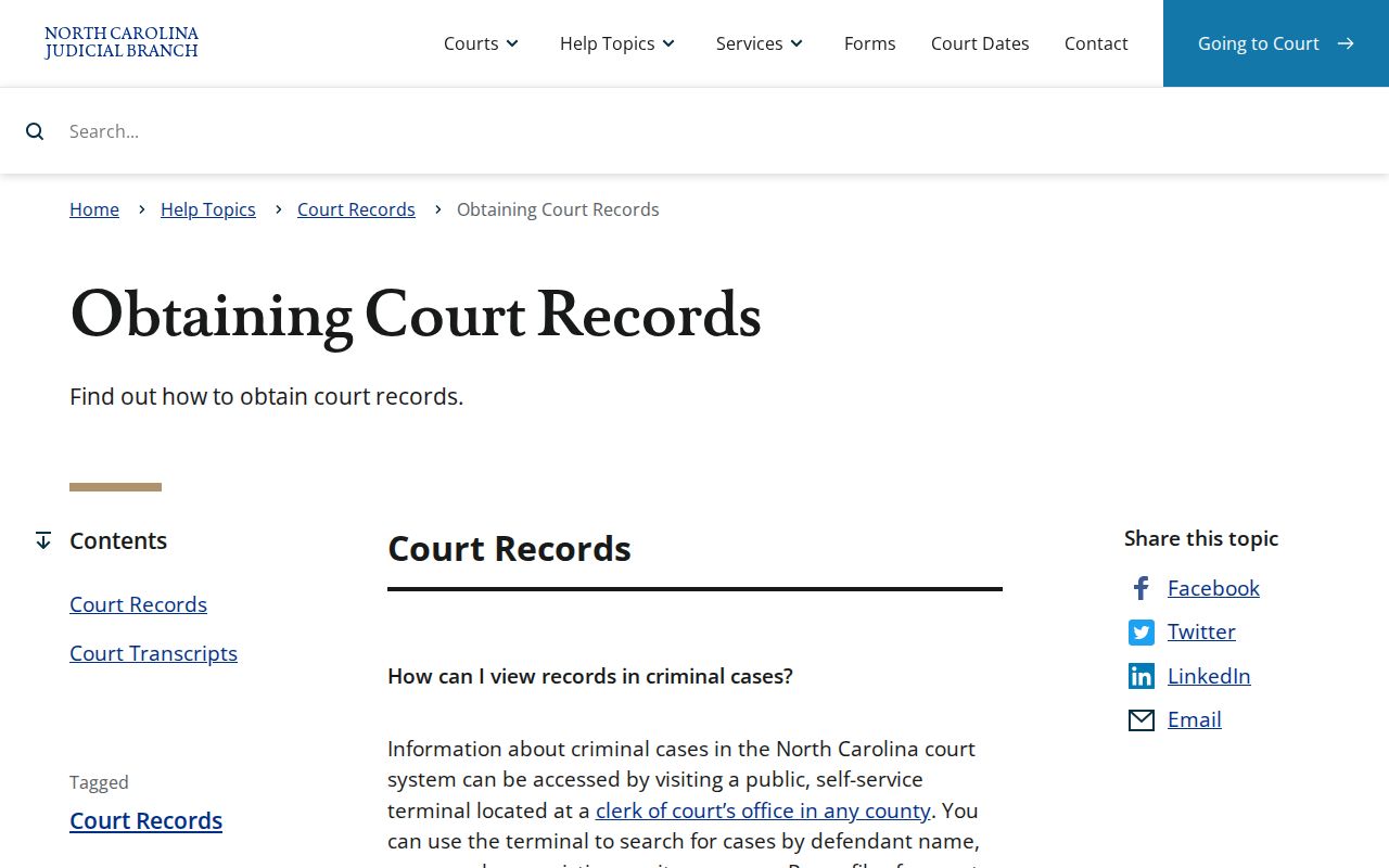 Official McDowell County court record access options