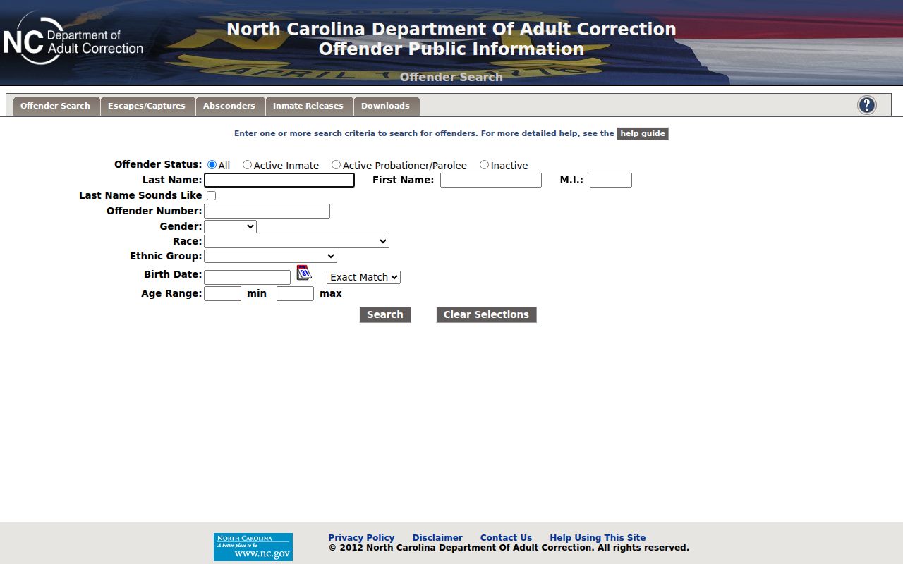McDowell County criminal history state offender search